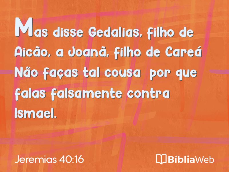 Jeremias 40:16 em imagem para compartilhar