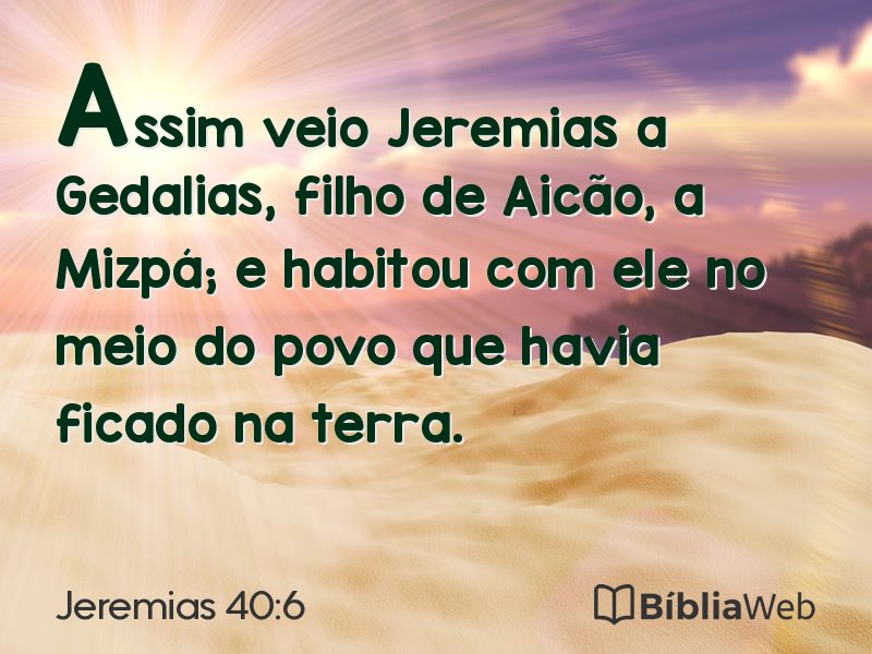 Jeremias 40:6 em imagem para compartilhar