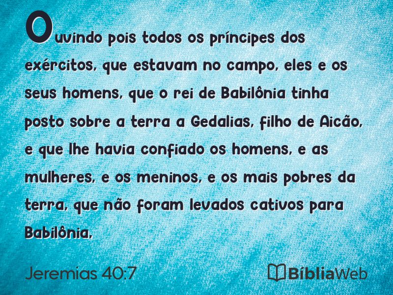 Jeremias 40:7 em imagem para compartilhar