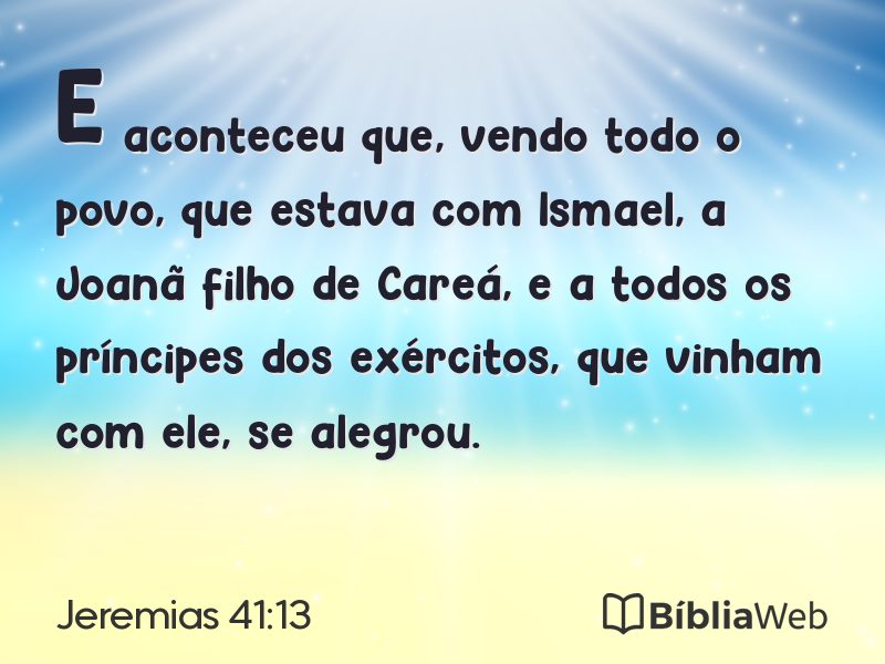 Jeremias 41:13 em imagem para compartilhar