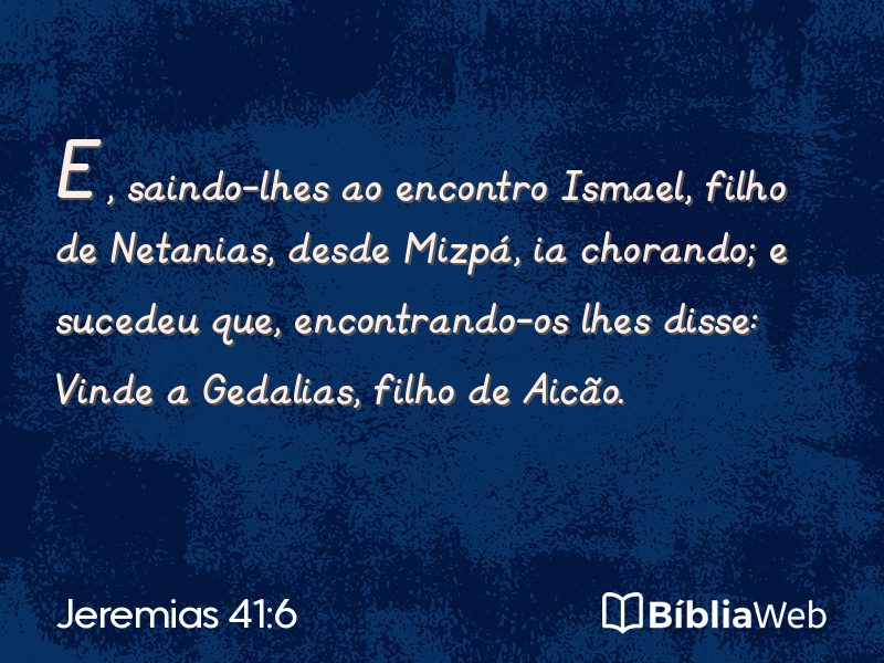 Jeremias 41:6 em imagem para compartilhar