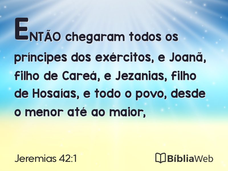 Jeremias 42:1 em imagem para compartilhar