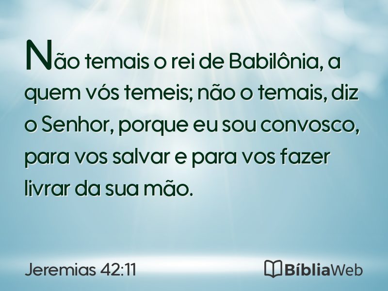 Jeremias 42:11 em imagem para compartilhar