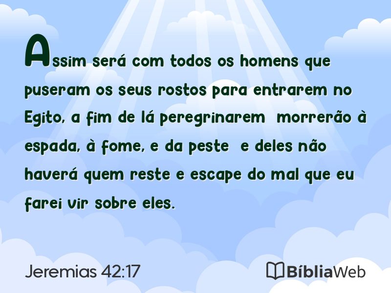 Jeremias 42:17 em imagem para compartilhar