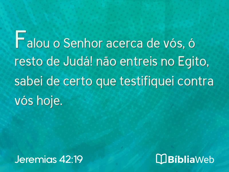Jeremias 42:19 em imagem para compartilhar