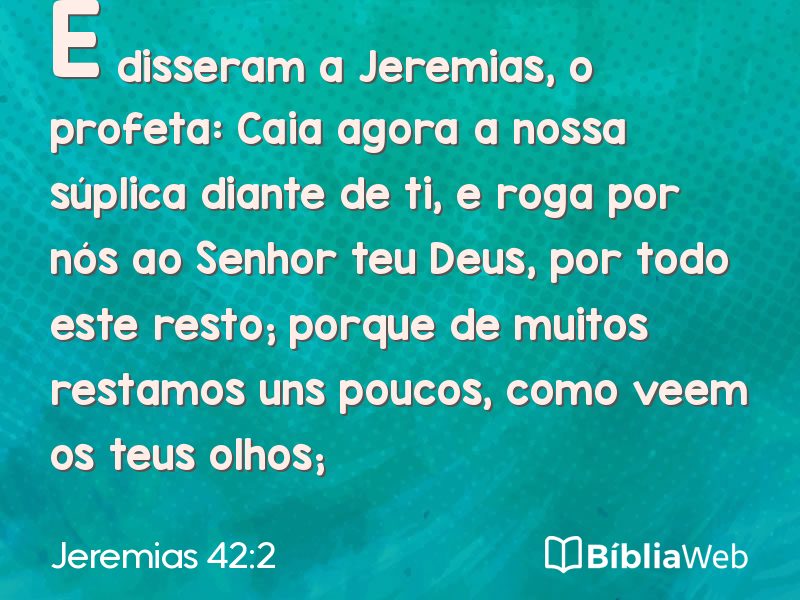 Jeremias 42:2 em imagem para compartilhar