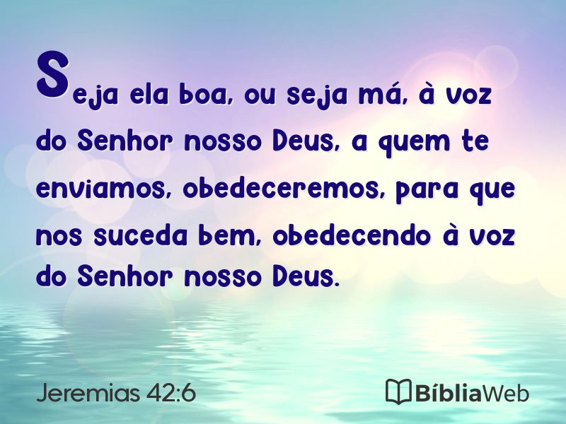 Jeremias 42:6 em imagem para compartilhar