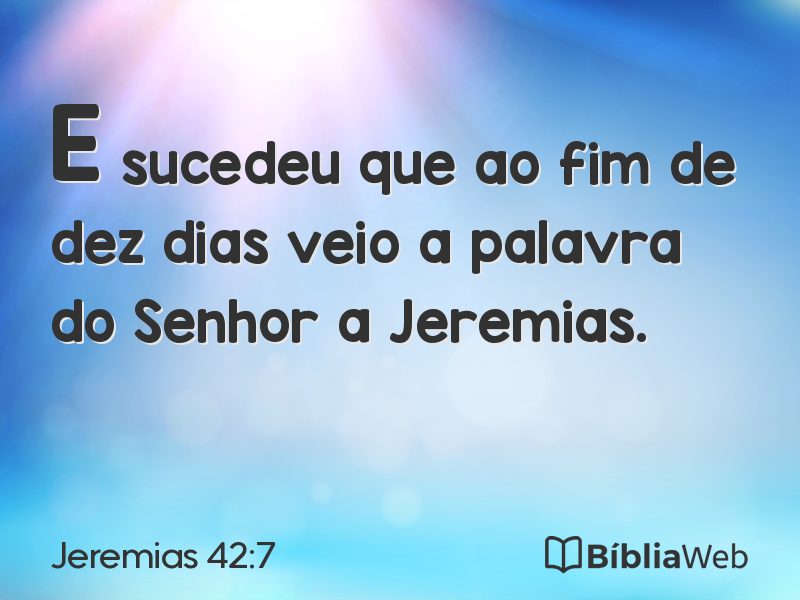 Jeremias 42:7 em imagem para compartilhar