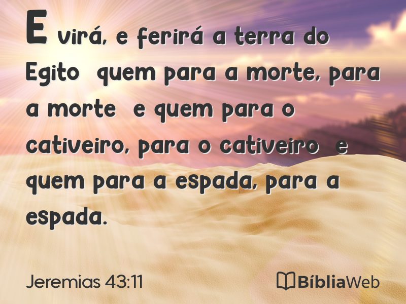 Jeremias 43:11 em imagem para compartilhar