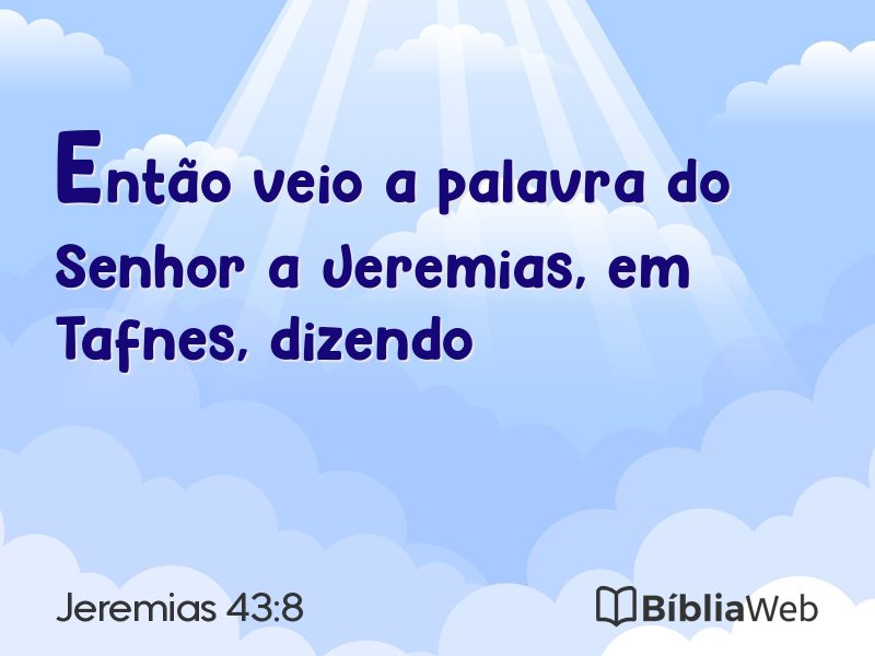 Jeremias 43:8 em imagem para compartilhar