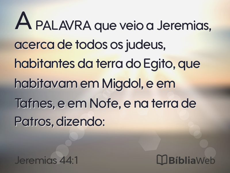 Jeremias 44:1 em imagem para compartilhar