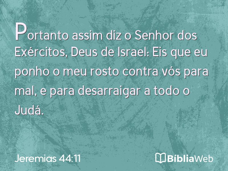 Jeremias 44:11 em imagem para compartilhar