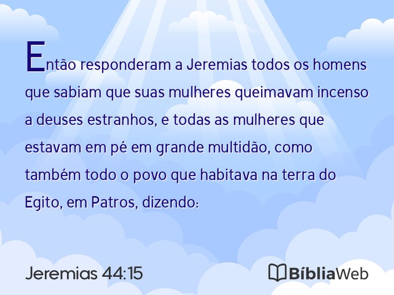 Jeremias 44:15 em imagem para compartilhar