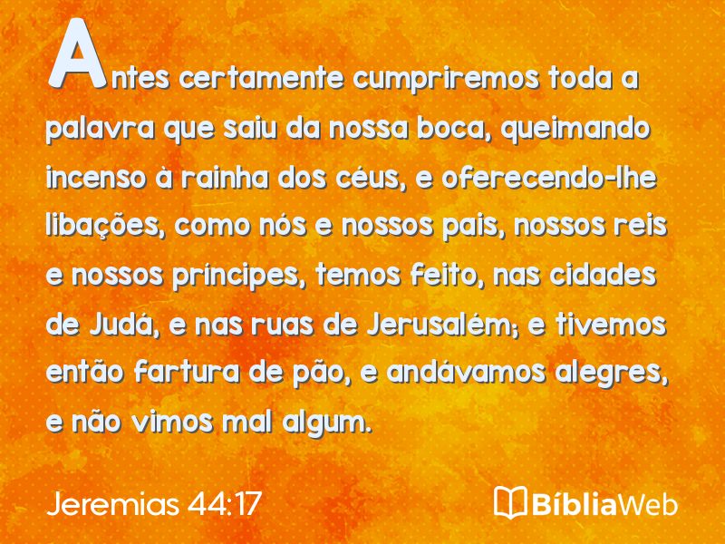 Jeremias 44:17 em imagem para compartilhar