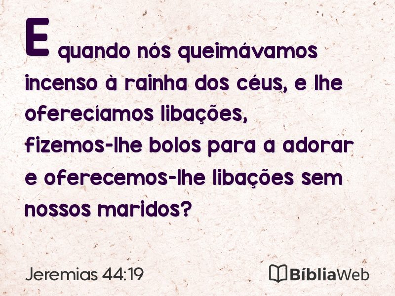 Jeremias 44:19 em imagem para compartilhar