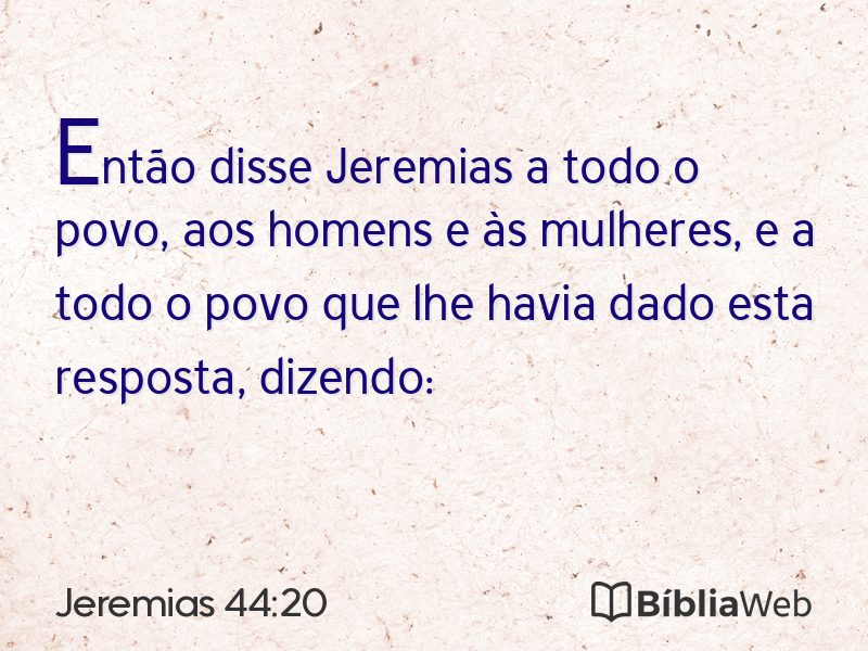 Jeremias 44:20 em imagem para compartilhar
