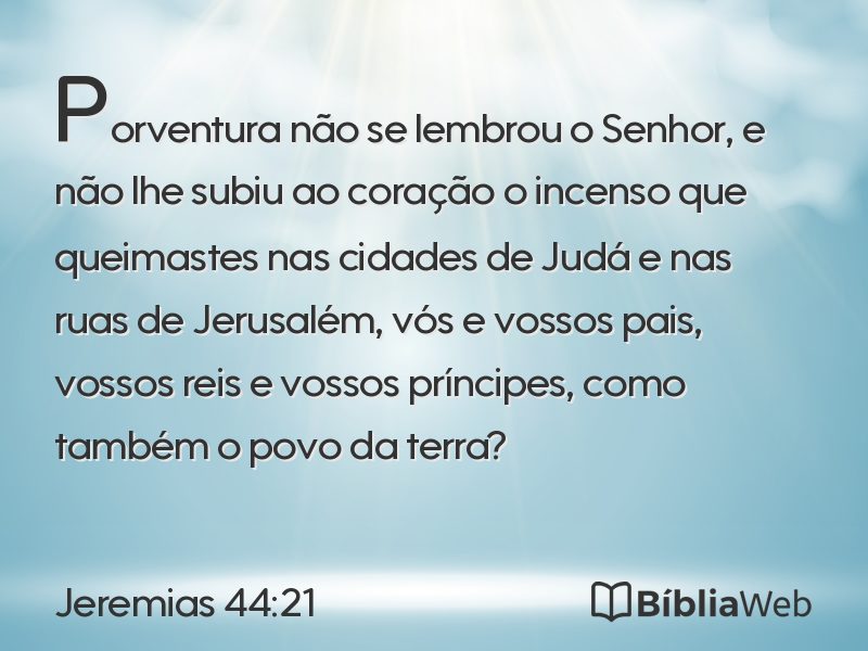 Jeremias 44:21 em imagem para compartilhar