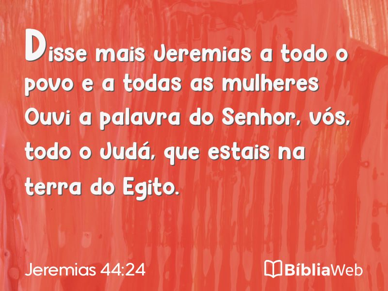 Jeremias 44:24 em imagem para compartilhar