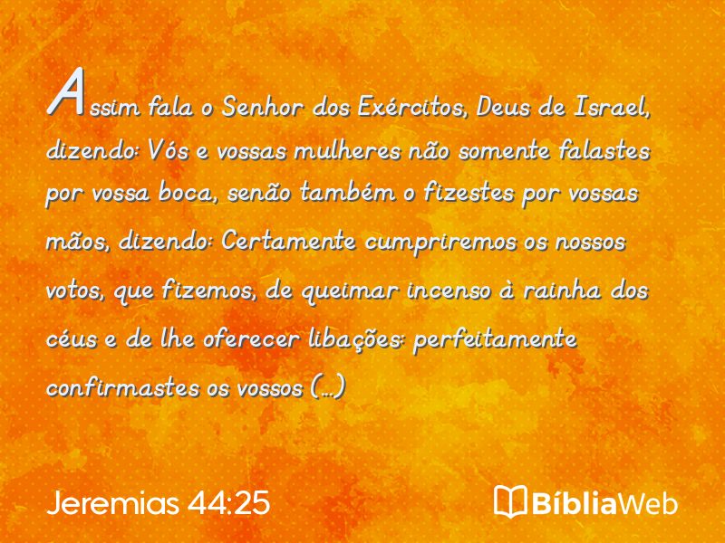 Jeremias 44:25 em imagem para compartilhar