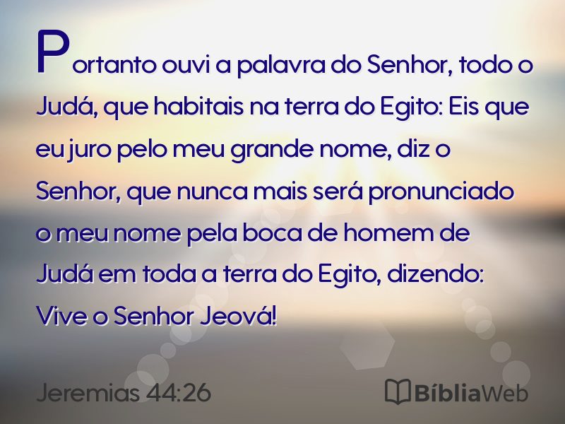 Jeremias 44:26 em imagem para compartilhar