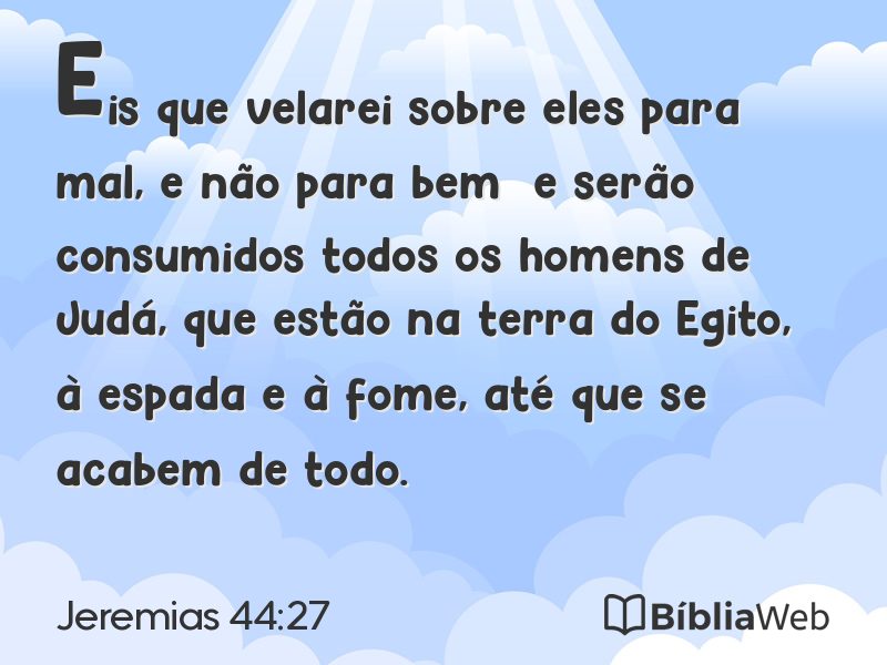 Jeremias 44:27 em imagem para compartilhar
