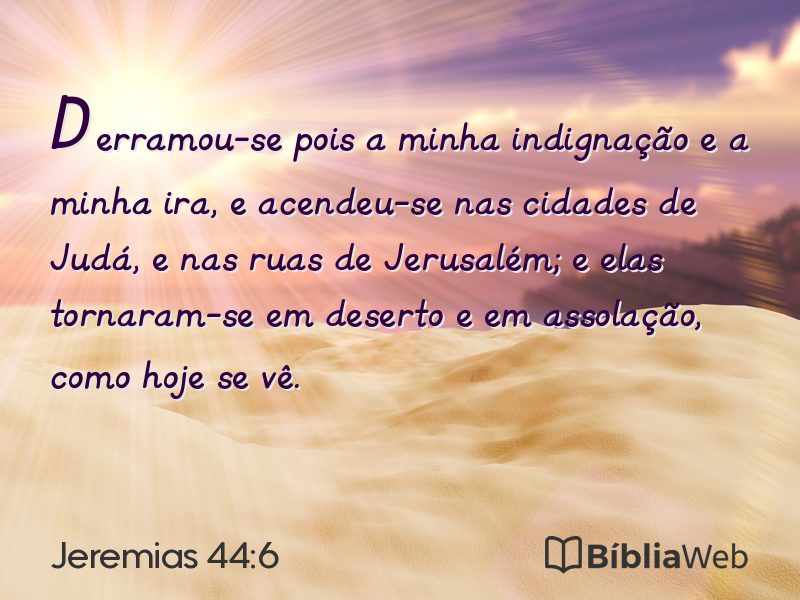 Jeremias 44:6 em imagem para compartilhar