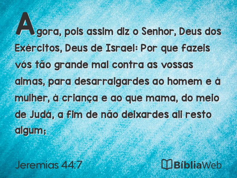 Jeremias 44:7 em imagem para compartilhar