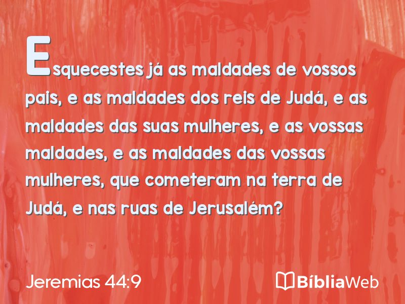 Jeremias 44:9 em imagem para compartilhar
