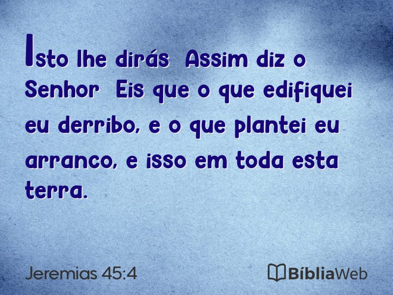 Jeremias 45:4 em imagem para compartilhar