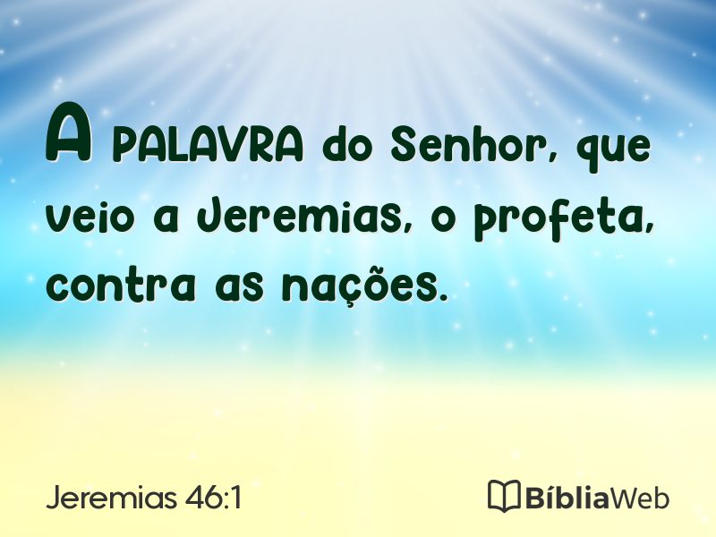 Jeremias 46:1 em imagem para compartilhar