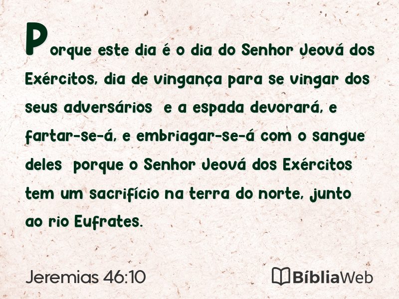 Jeremias 46:10 em imagem para compartilhar