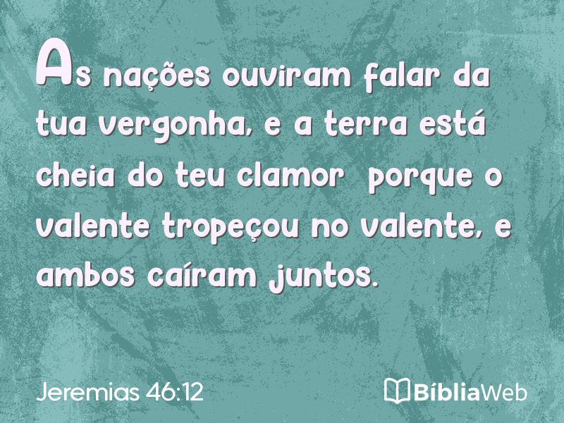 Jeremias 46:12 em imagem para compartilhar