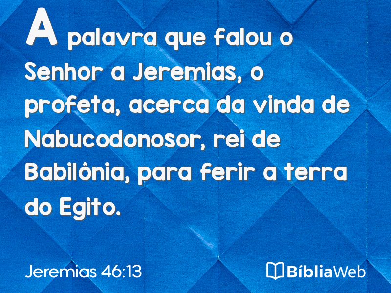 Jeremias 46:13 em imagem para compartilhar
