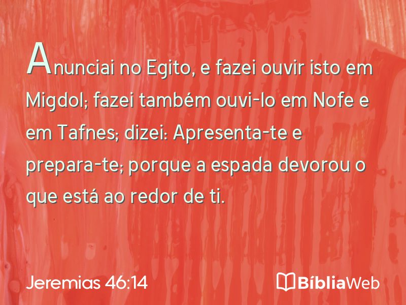 Jeremias 46:14 em imagem para compartilhar