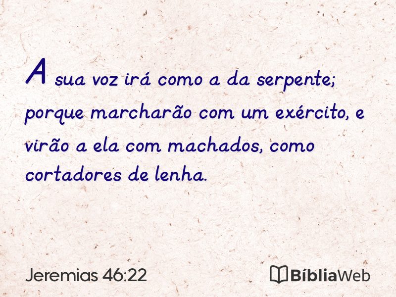 Jeremias 46:22 em imagem para compartilhar