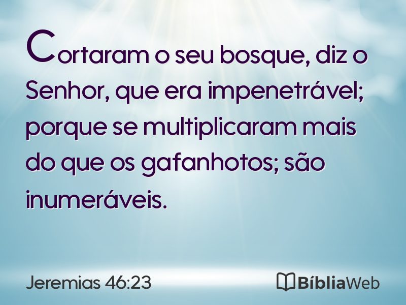 Jeremias 46:23 em imagem para compartilhar