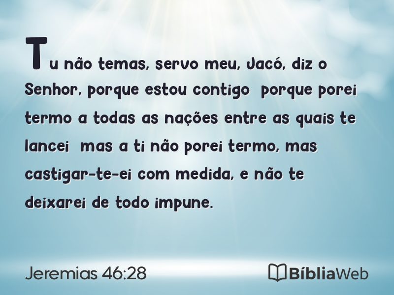 Jeremias 46:28 em imagem para compartilhar