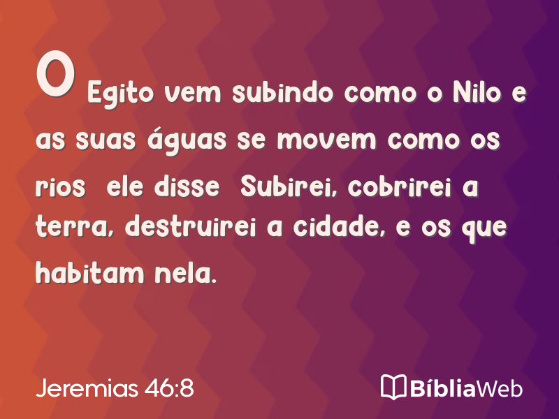 Jeremias 46:8 em imagem para compartilhar