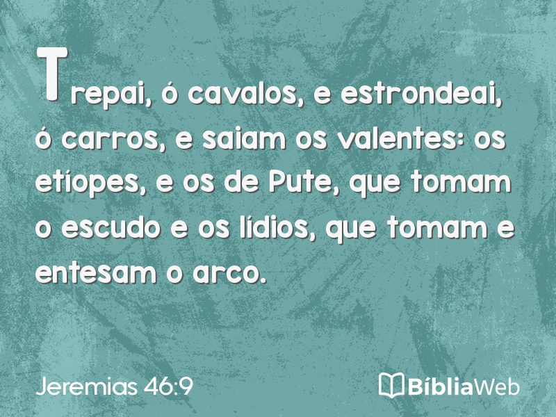 Jeremias 46:9 em imagem para compartilhar