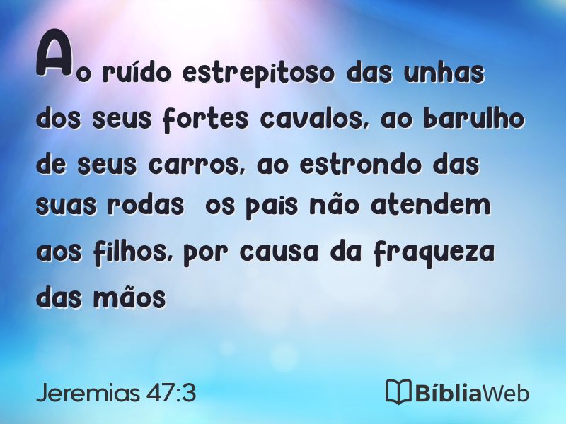 Jeremias 47:3 em imagem para compartilhar