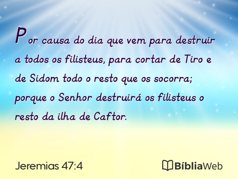 Jeremias 47:4 em imagem para compartilhar