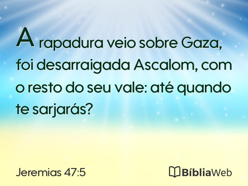 Jeremias 47:5 em imagem para compartilhar