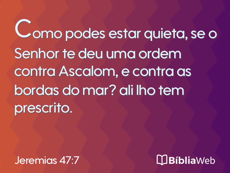 Jeremias 47:7 em imagem para compartilhar