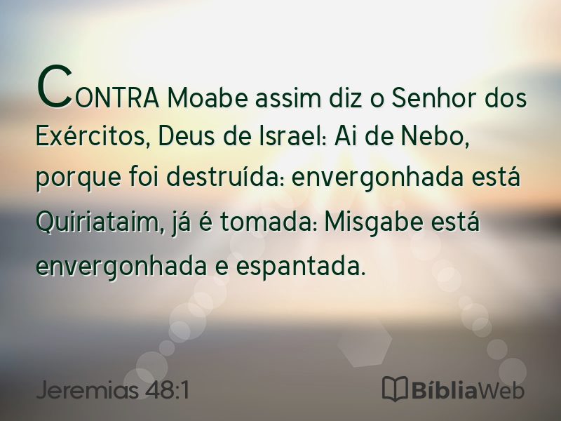 Jeremias 48:1 em imagem para compartilhar
