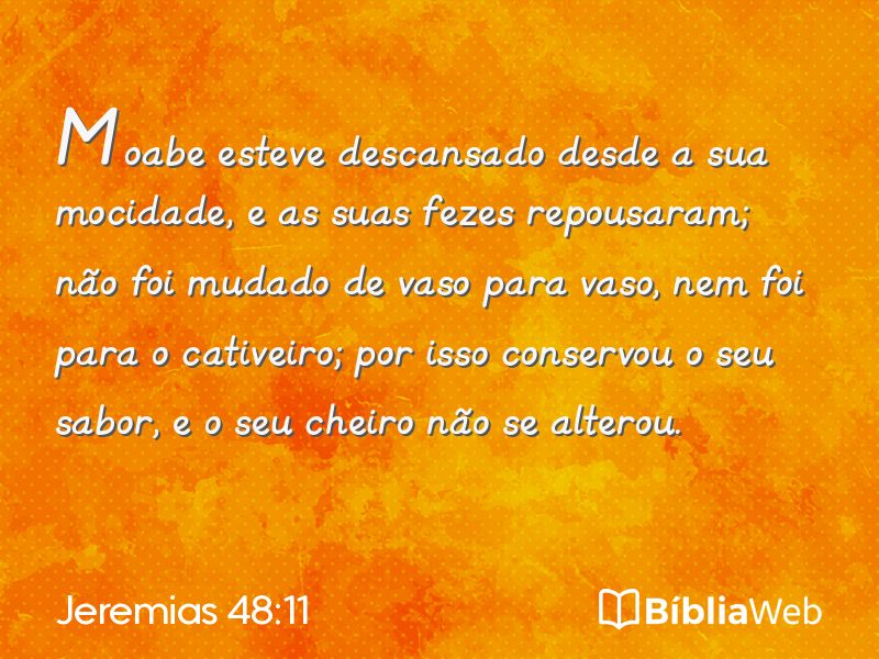 Jeremias 48:11 em imagem para compartilhar