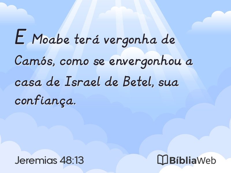 Jeremias 48:13 em imagem para compartilhar