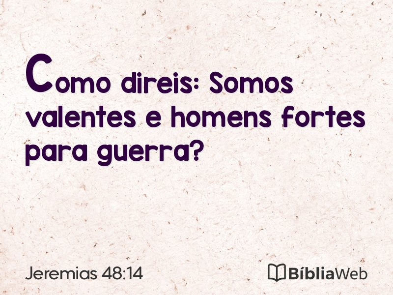 Jeremias 48:14 em imagem para compartilhar