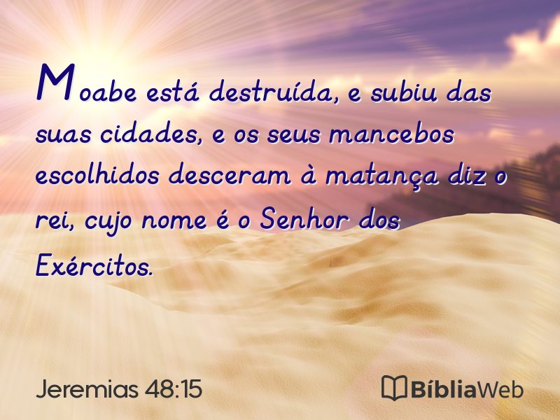 Jeremias 48:15 em imagem para compartilhar