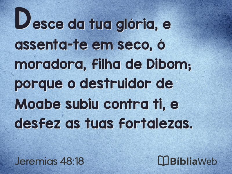 Jeremias 48:18 em imagem para compartilhar