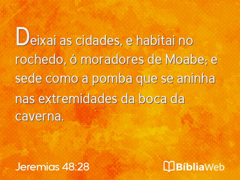 Jeremias 48:28 em imagem para compartilhar